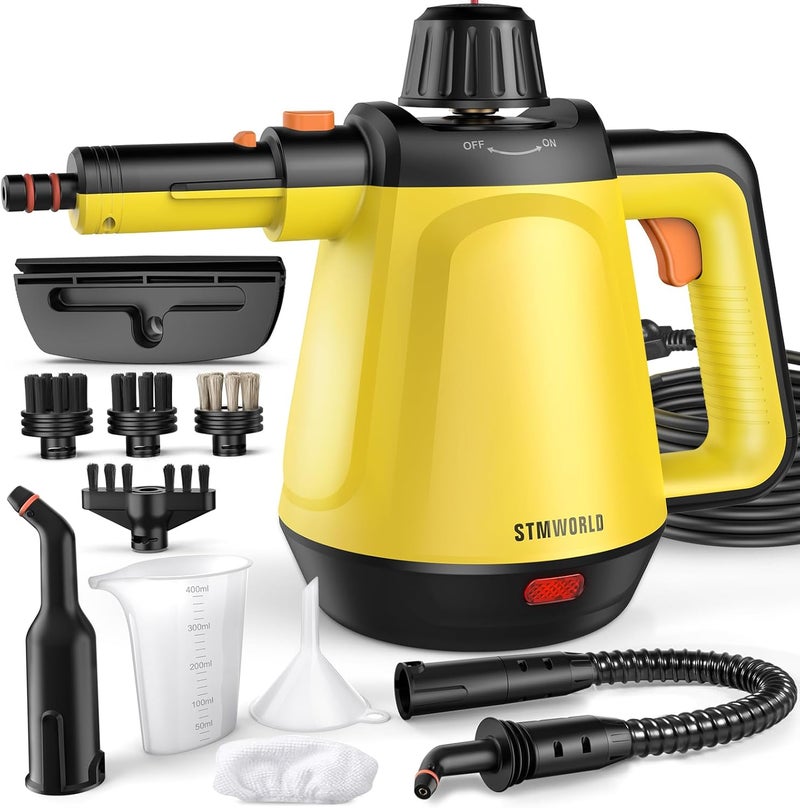 STMWORLD Steam Cleaner, Deep Cleaning Steam Cleaner for Home, 1200W Handheld Steam Cleaner with 10 Tools, Natural Steamer for Cleaning, Handheld Steamer for Bathrooms, Kitchens, Windows, Shower, Grout,Tile,Car - Image 1